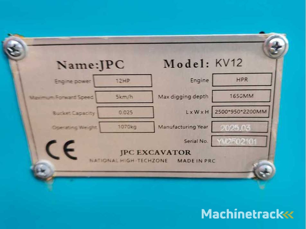 2025 - JPC - KV12 - Blau - Minibagger