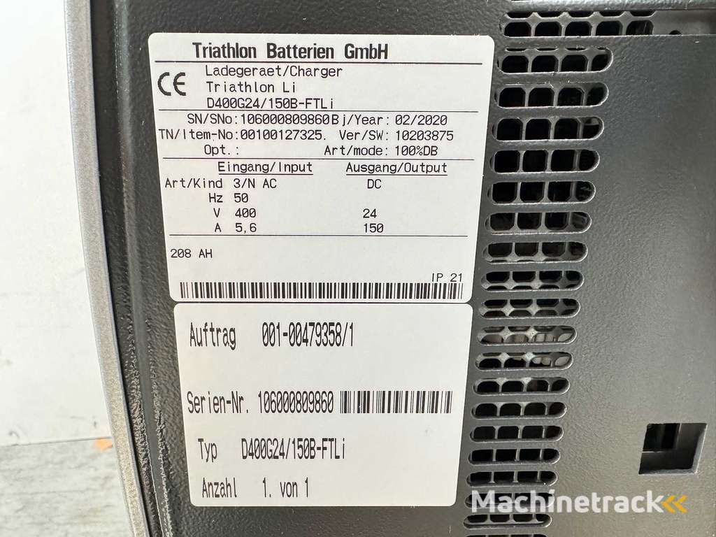 2020 Tricom Select Lithium Batterie 24V 150A Gabelstapler Ladegerät loader