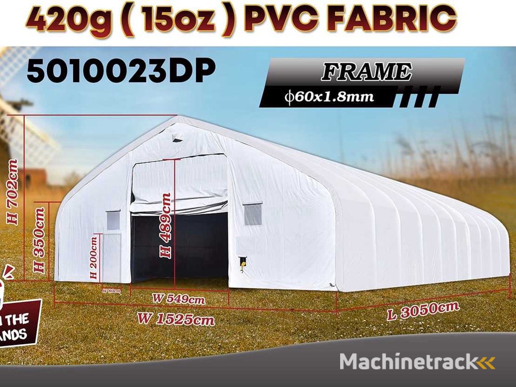 2025 Rhino-Cross-Shelter 5010023DP 30,5x15,25x7,015 m Opslagtent / Opslagshelter