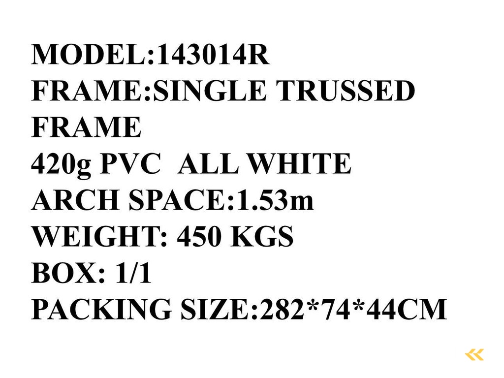 2025 Rhino-Cross-Shelter 143014R - 9,2x4,3x4,3 m Opslagtent / Opslagshelter