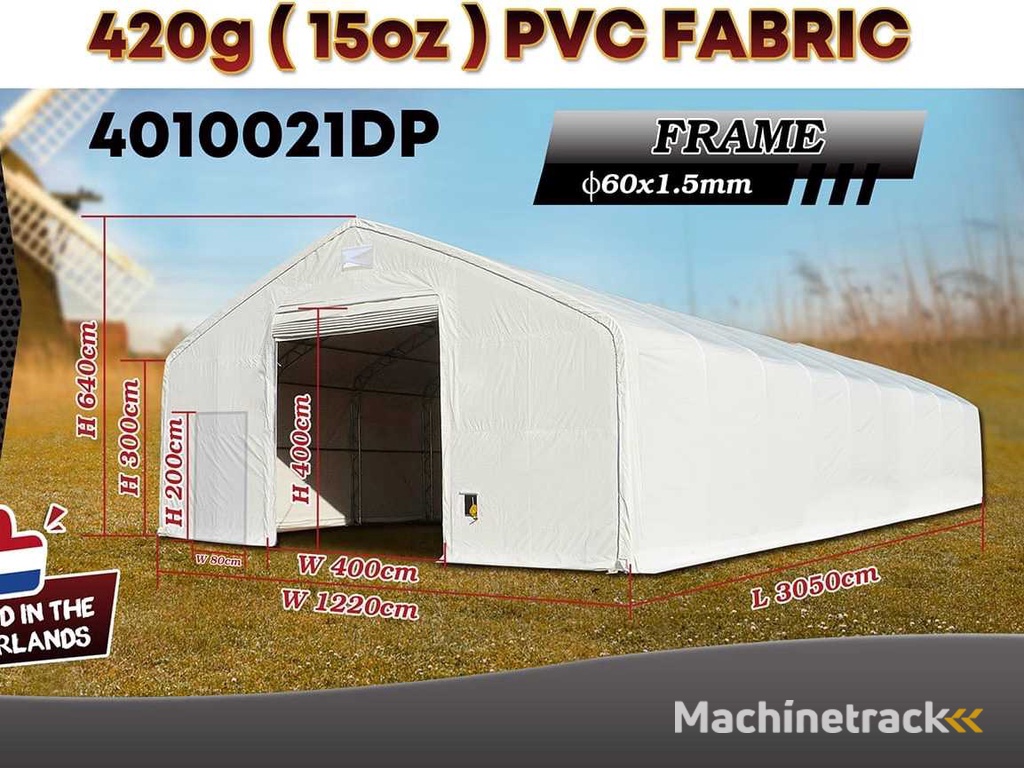 2025 Rhino-Cross-Shelter 4010021DP 30,5x12,2x6,4 m Opslagtent / Opslagshelter