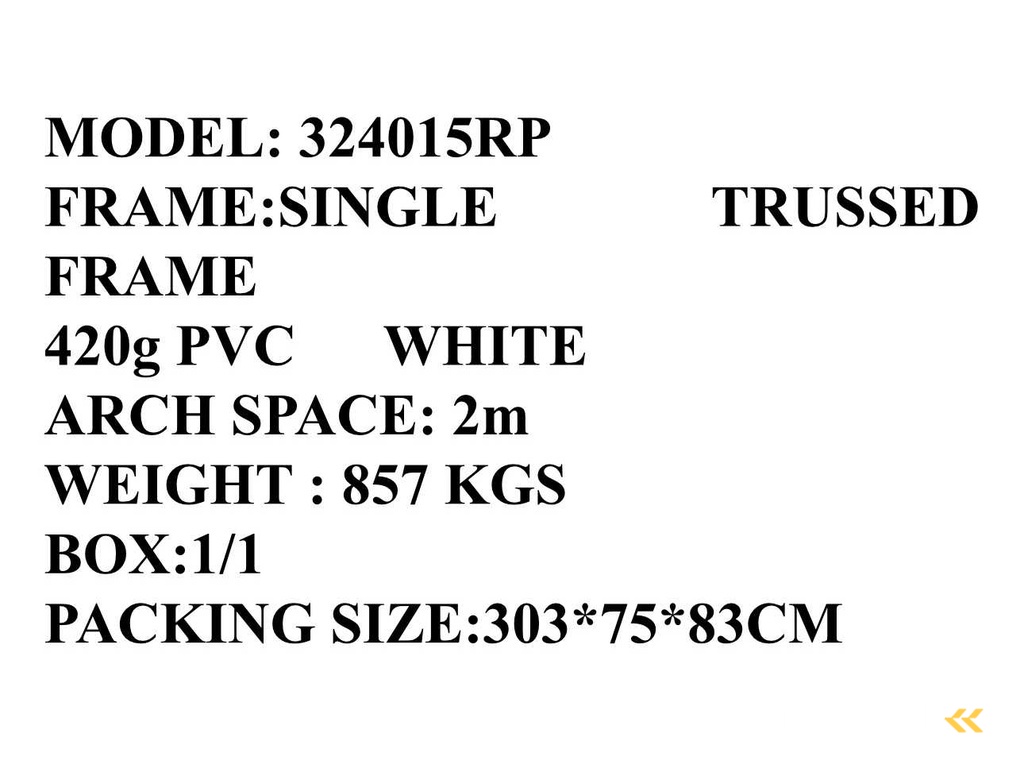 2025 Rhino-Cross-Shelter 324015RP - 12x9,76x4,58 m Opslagtent / Opslagshelter