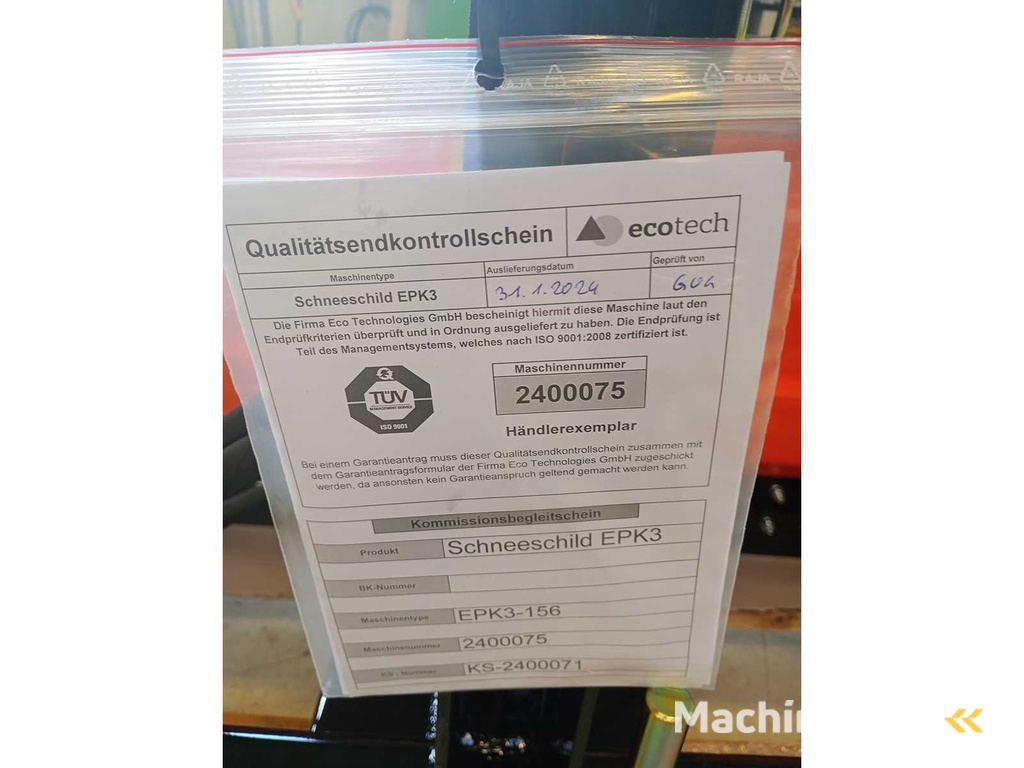 Ecotech - EPK3-156 - Snow plough - 2024