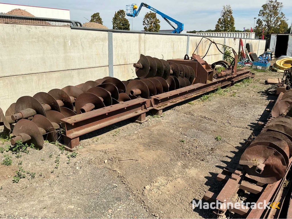 Boorinstallatie met spiralen en schot Horizontale boorinstallatie