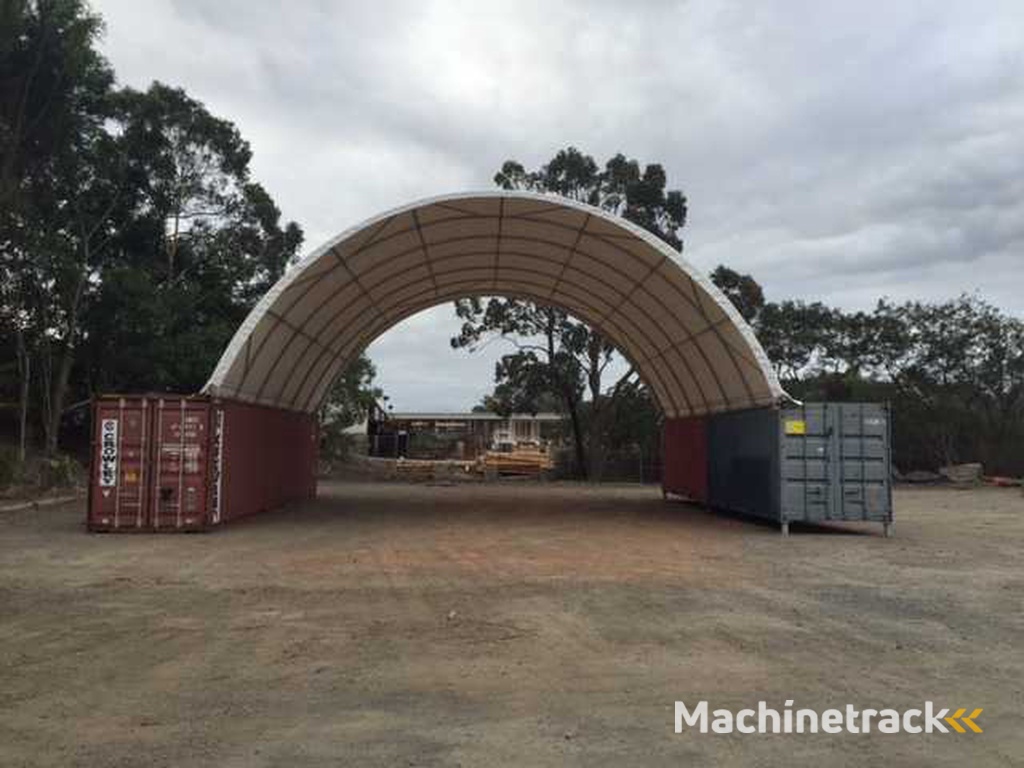 2025 Rhino-Cross-Shelter C2020 - 6x6x2 m Opslagtent / Opslagshelter tussen 2 containers