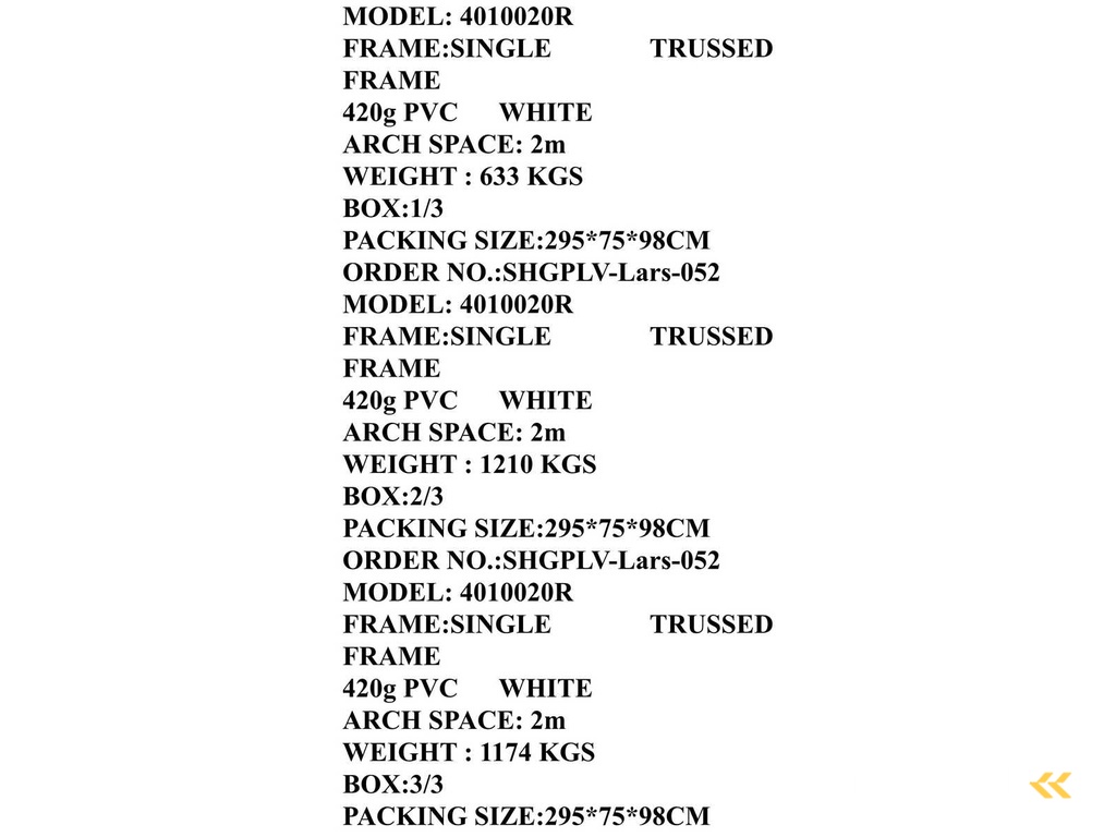 2025 Rhino-Cross-Shelter 4010020R 30x12,2x6,1 m Opslagtent / Opslagshelter