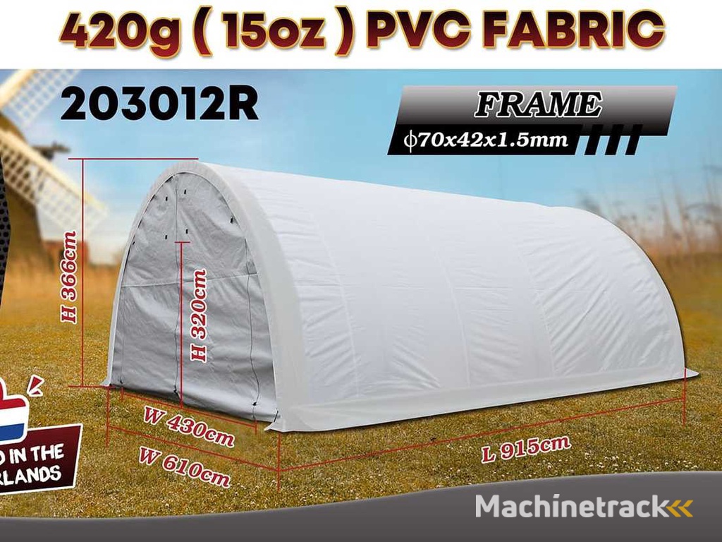 2025 Rhino-Cross-Shelter 203012R - 9,15x6,1x3,66 m Opslagtent / Opslagshelter