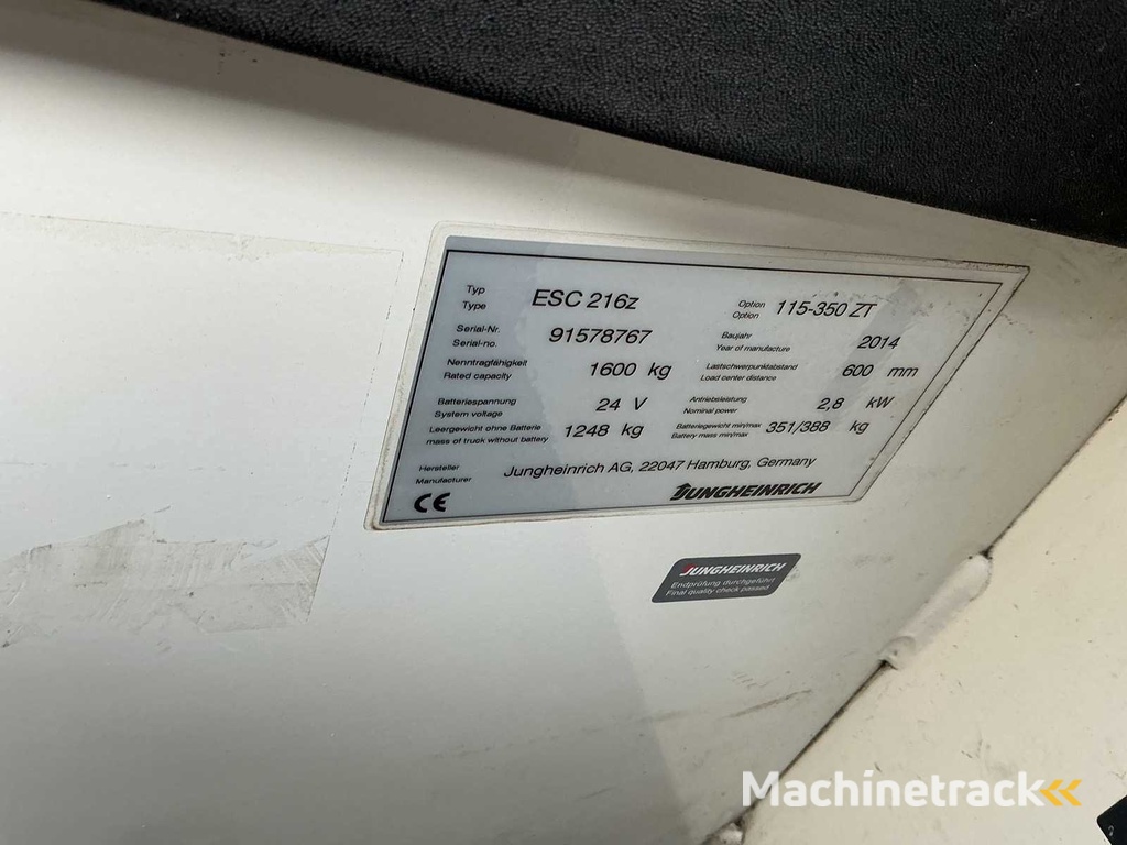 Jungheinrich - ESC 216Z - Stapelaars - 2014