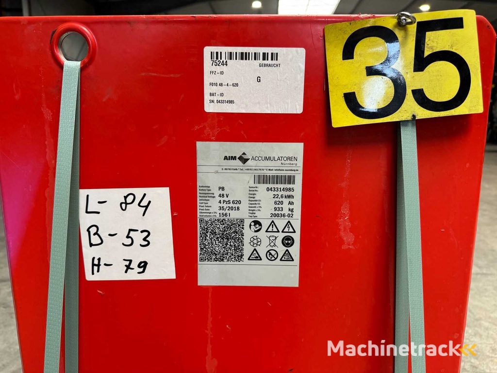 2018 AIM 48V 620Ah 4PzS620 Vorkheftruck Batterij Draadloze Elektrische Vorkheftruck