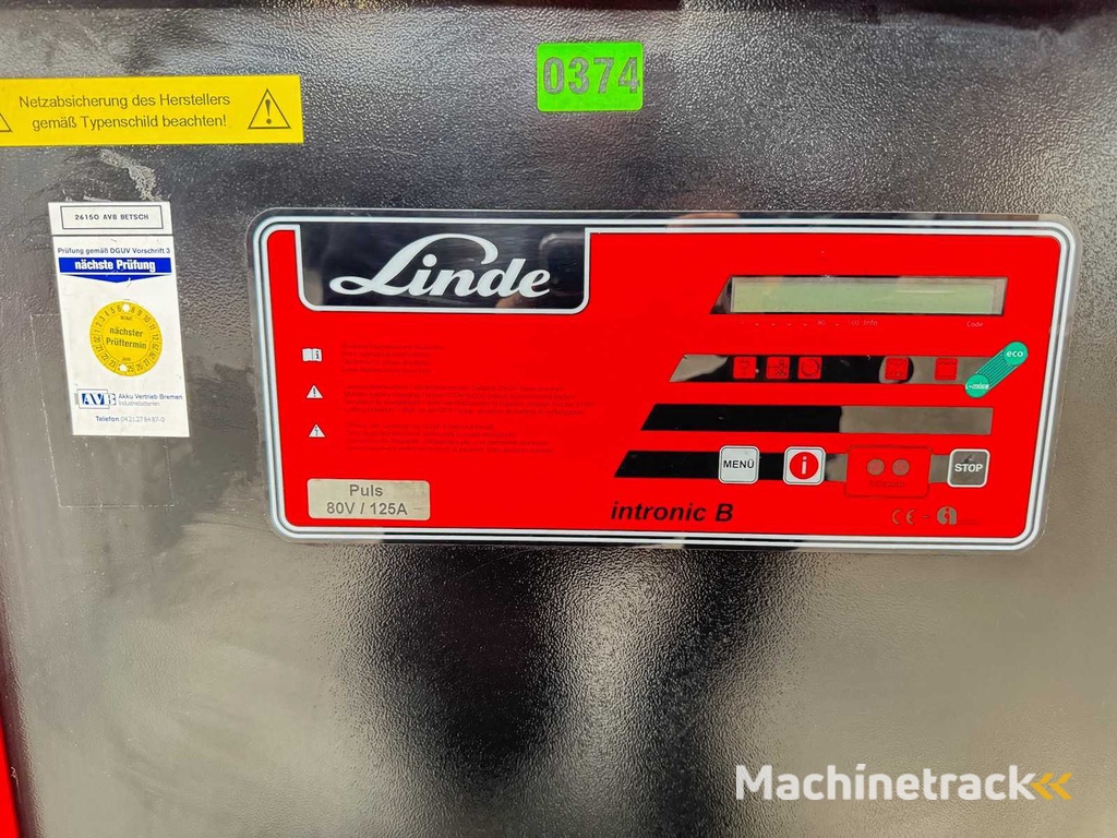 2014 Linde 80V 125Ah 760-1200Ah Heftruck Oplader Batterij Batterij