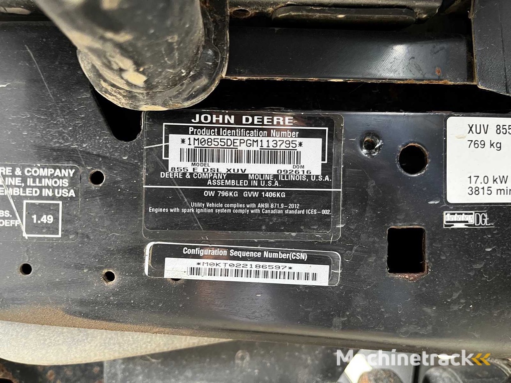 John Deere - Gator 855D - Traktor - 2016