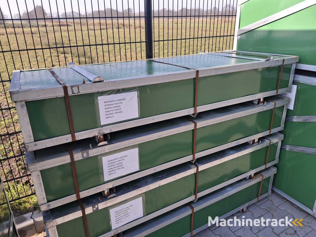 2024 Stahlworks 20ft 6x6 meter met eind zeil Shelter overkapping / tent tussen 2 containers