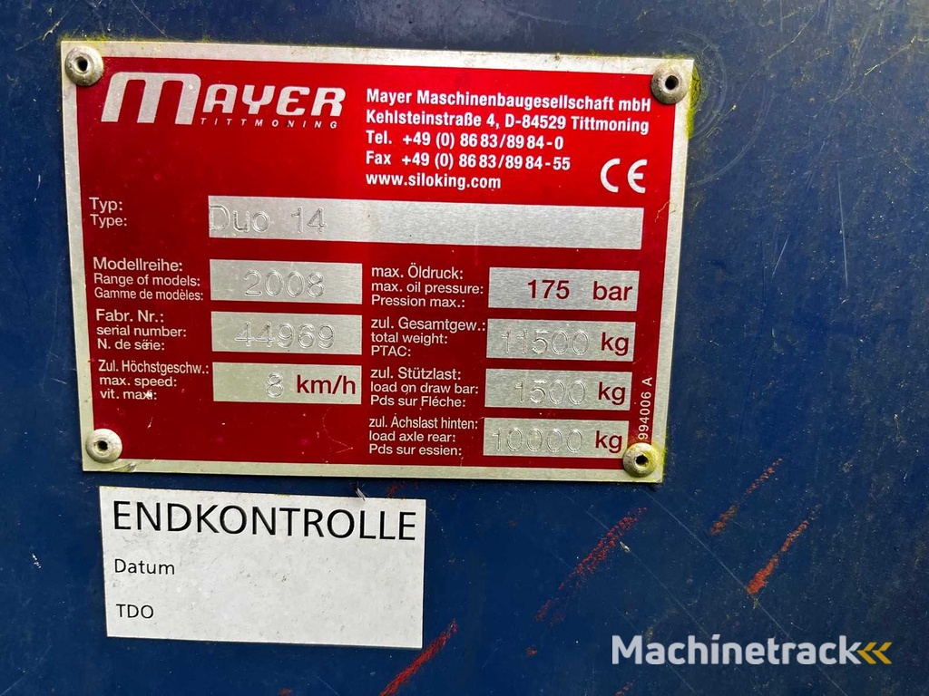 Siloking - Duo 14 - Mixer Feeder Lorrie - 2008