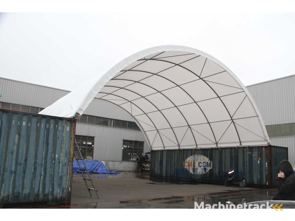 2025 Rhino-Cross-Shelter C2040 - 12x6x2 m Opslagtent / Opslagshelter tussen 2 containers