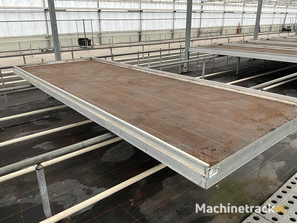 Aluminum cultivation table (4.50x1.63 mtr) (50x)