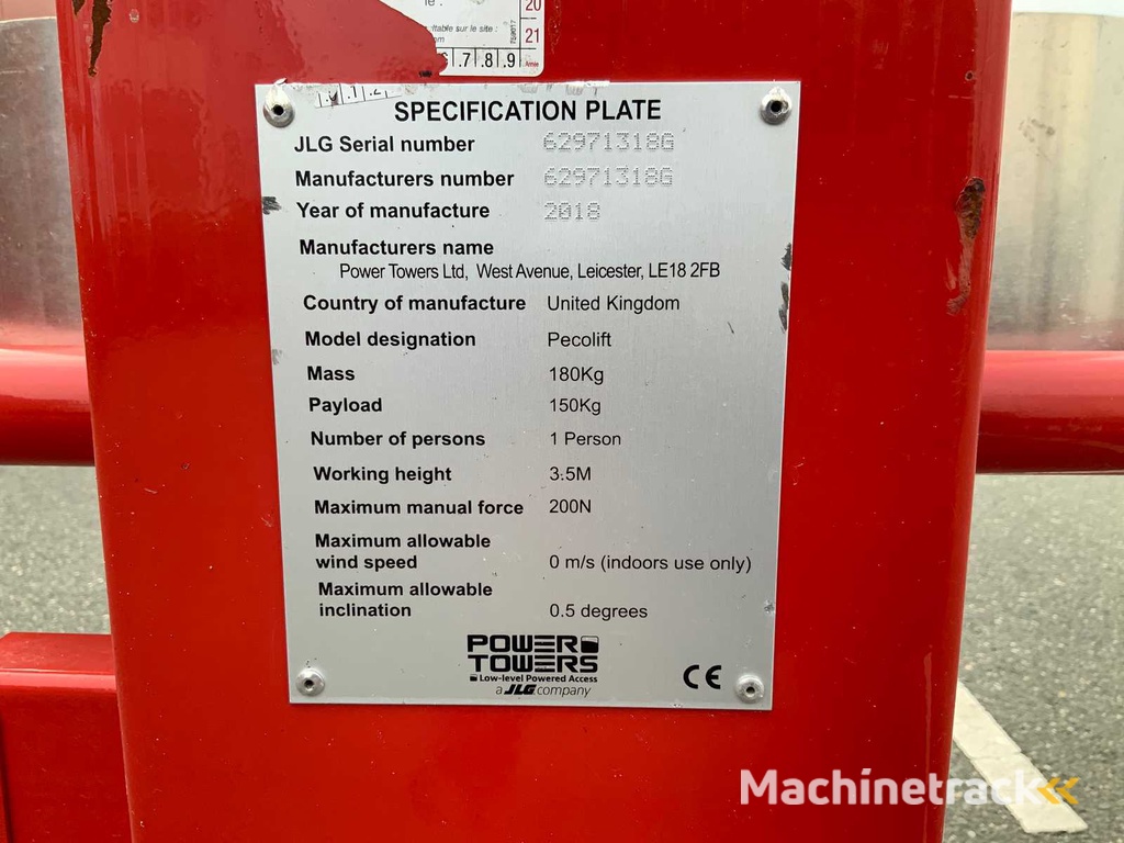 2018 JLG Pecolift Hubarbeitsbühne
