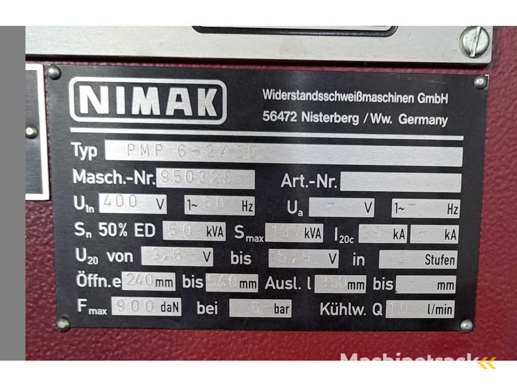 NIMAK PMP 6-2/50 Spot Welding Machine