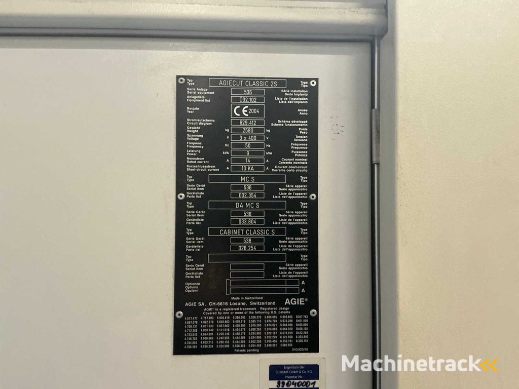 AGIE - Agiecut classic 2S - Wire EDM Machine