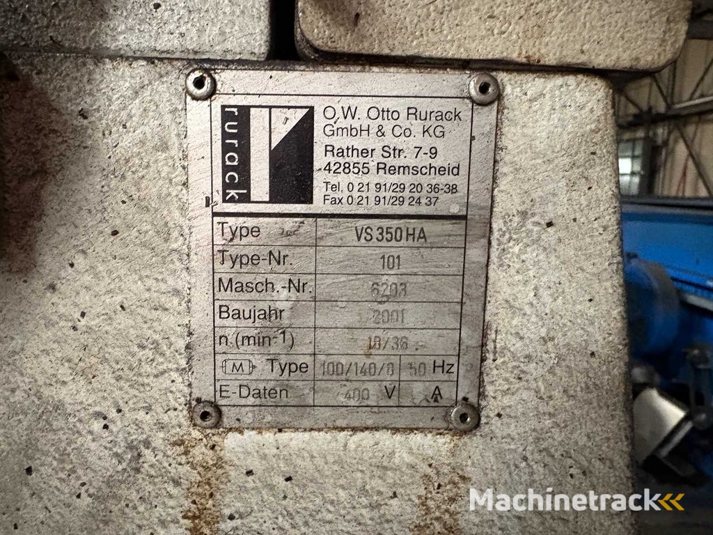 RURACK VS 350 HA Circular Saw Machine for Metal