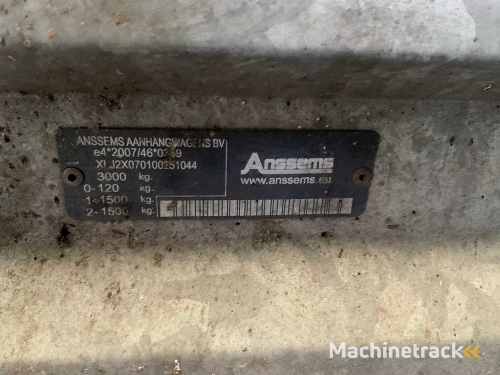 2021 Anssems Tandemasser aanhang/oprijwagen