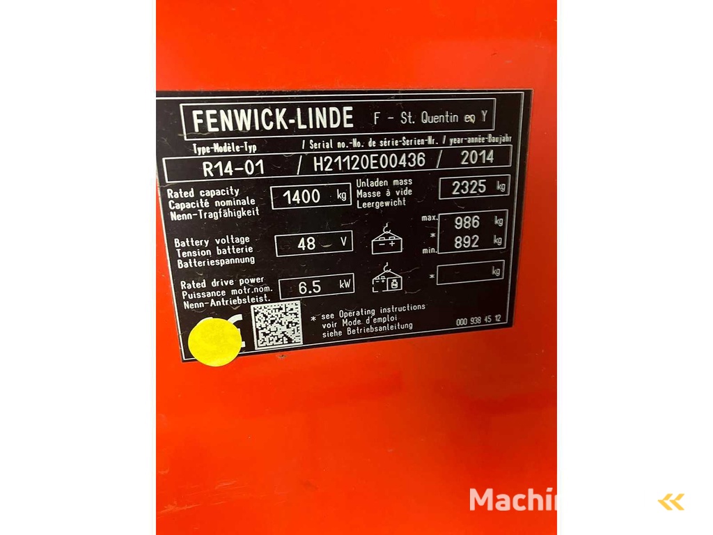Linde R14-01 Schubmaststapler 2014