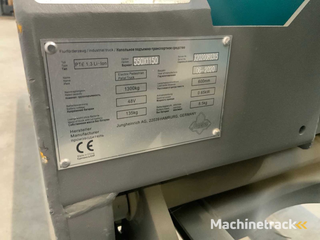 2020 Ameise PTE 1.3 Li-Ion Elektrische palletwagen