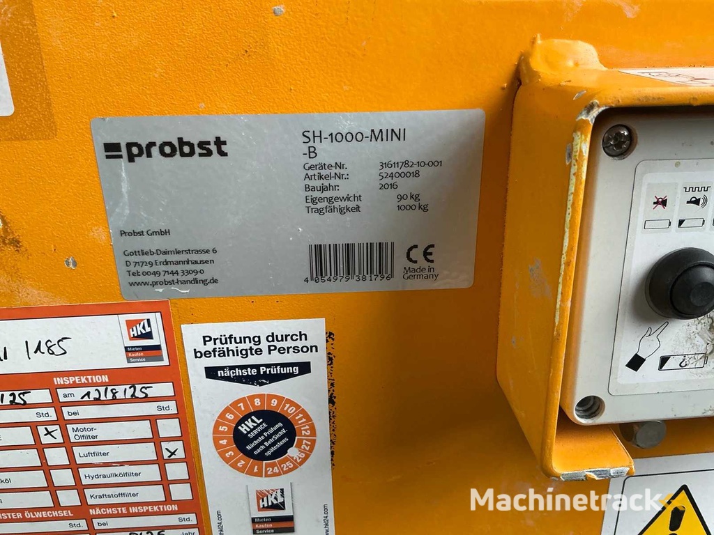 2016 Probst SH-1000-MINI vacuüm hefapparaat