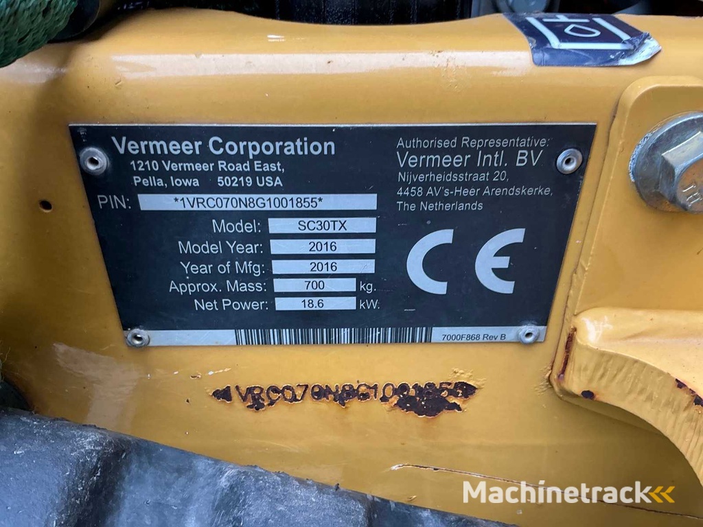 Vermeer - SC30TX - Sleuvengraver DEFECT - 2017