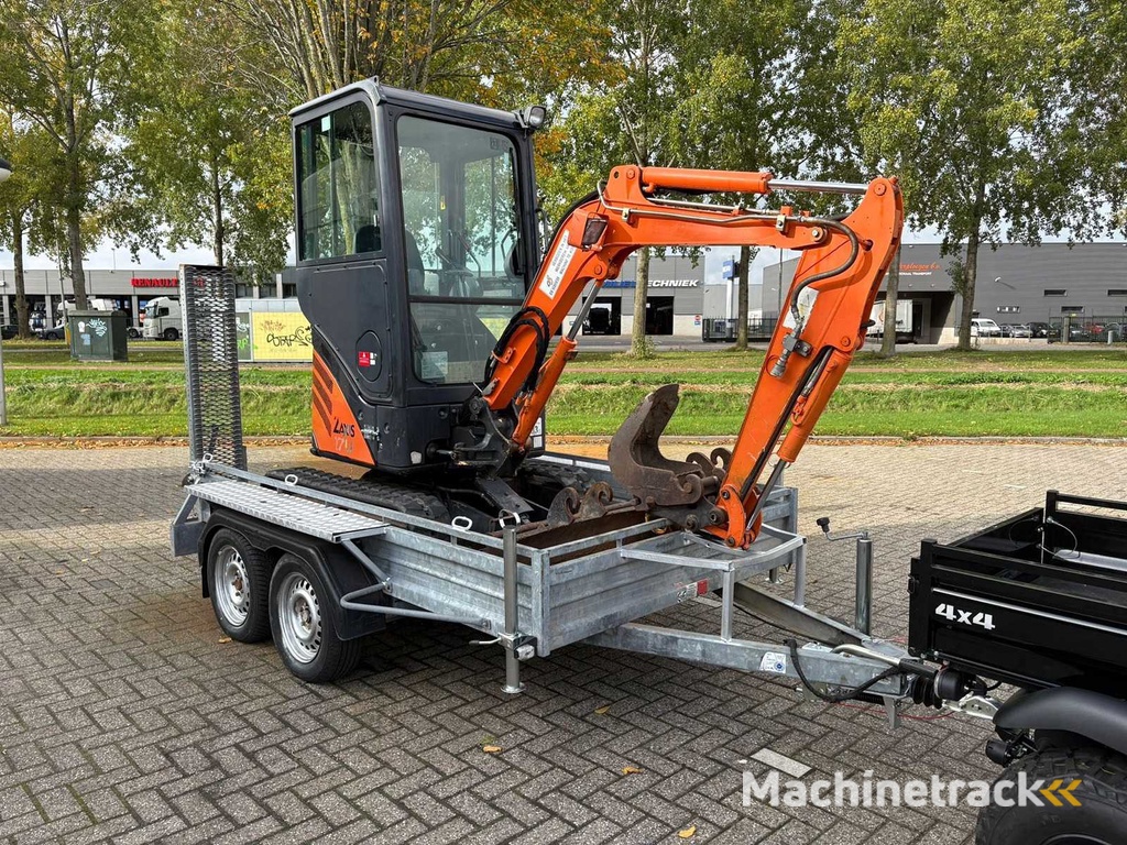 Hitachi - ZX17U-2 - Minigraafmachine incl. Aanhanger