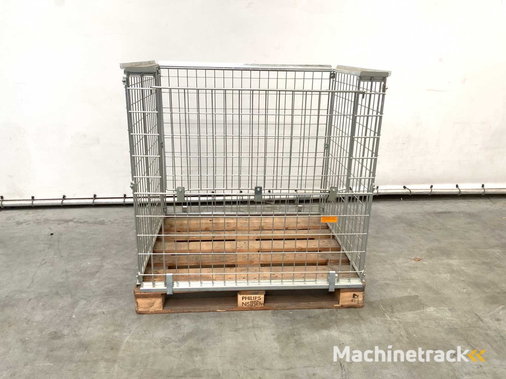 Stahl-Palettenkäfig für Blockpaletten 1230x1100x1010 mm (10x)