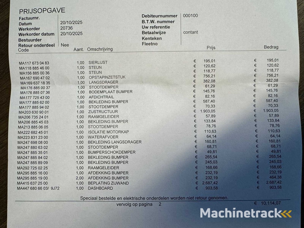 Mercedes - Batch of spare parts - lorries - Passenger cars