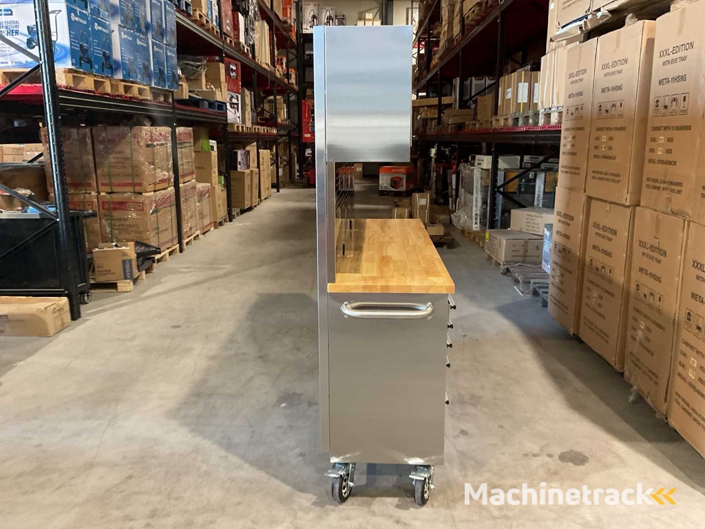 2025 Stahlworks Deluxe RVS 72 inch high 15 laden Werkbank