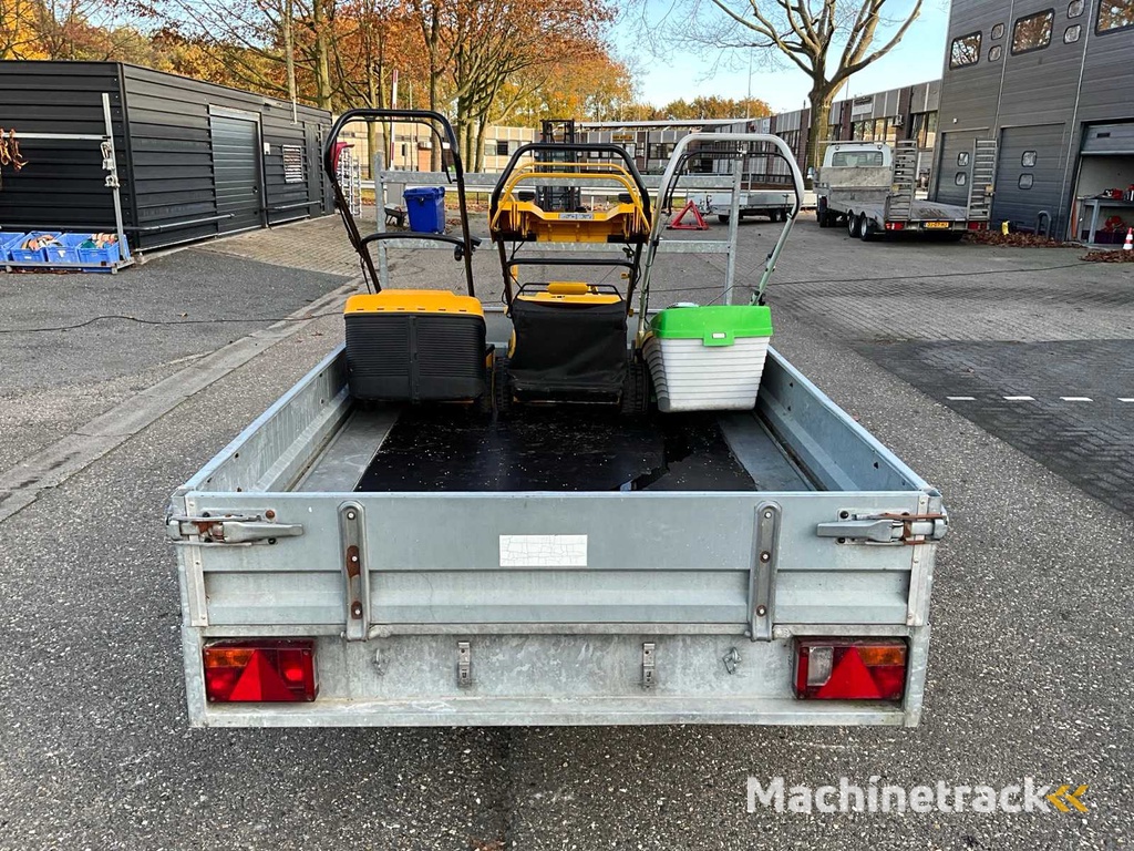 Tandemas Aanhangwagen Met 3x Grasmaaier
