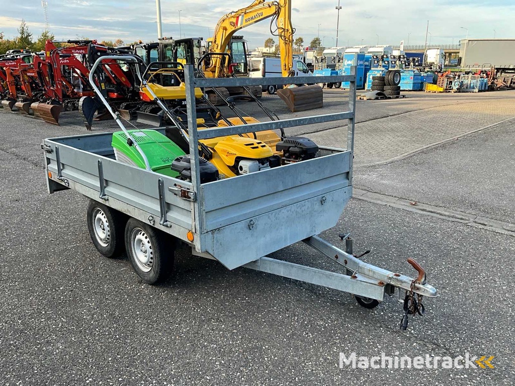 Tandemas Aanhangwagen Met 3x Grasmaaier