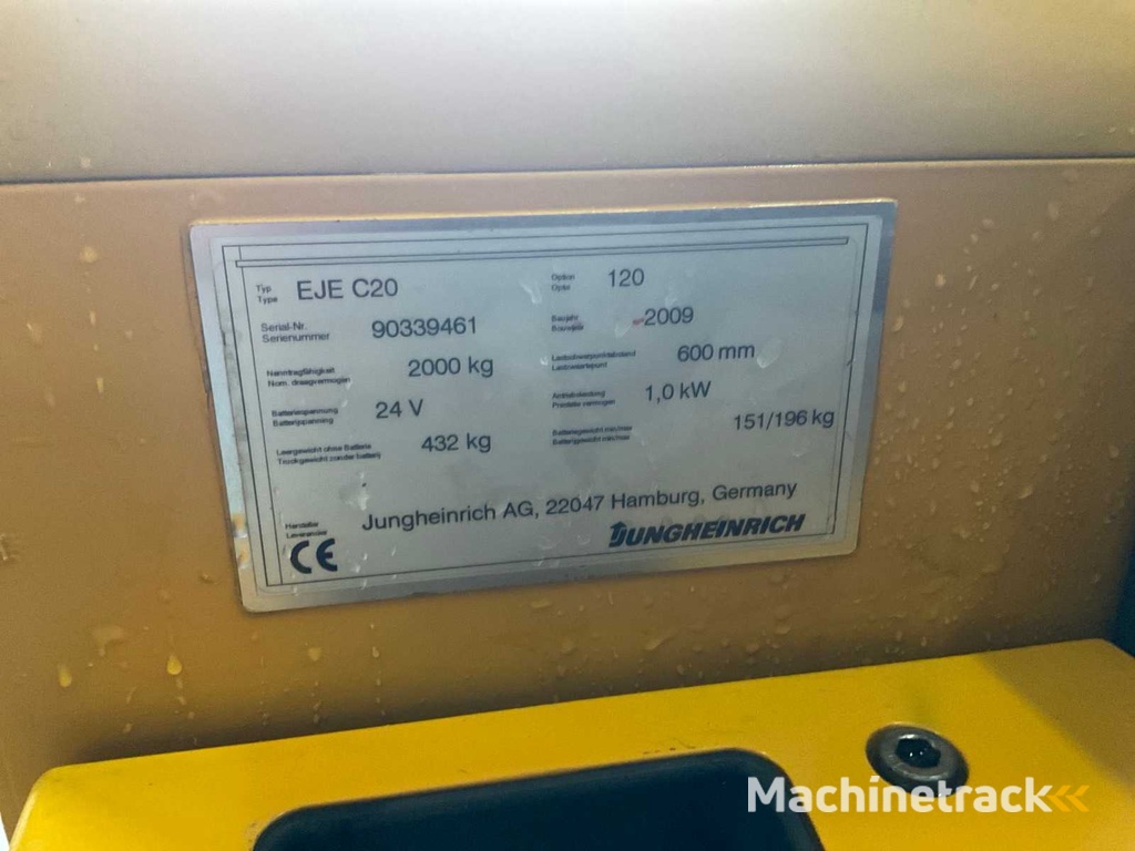 2009 Jungheinrich EJEC20 Electric Truck-mounted Forklift
