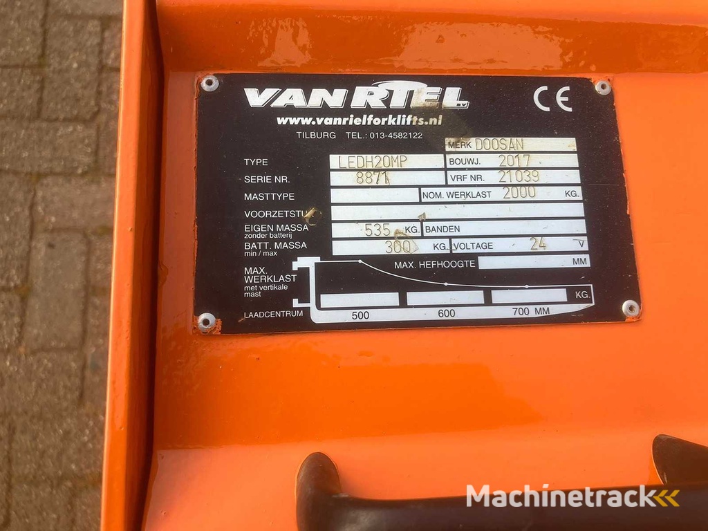 Doosan - LEDH20 - Elektrische palletwagen