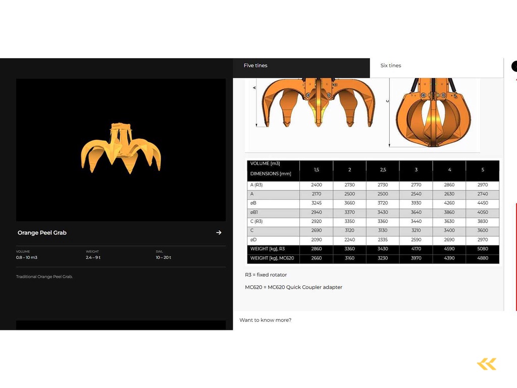Mantsinen - Gripper 2500L - Other machine accessories