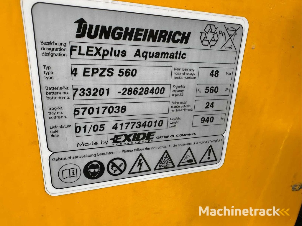 2005 Jungheinrich Flexplus Aquamatic Reach truck