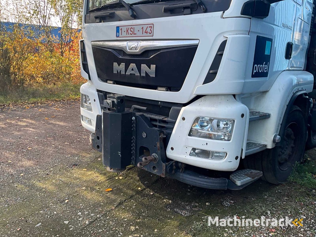 2015 MAN TGS Kranwagen mit Kran HIAB und Auflieger PACTON