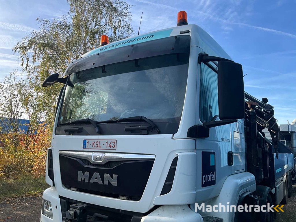 2015 MAN TGS Kranwagen mit Kran HIAB und Auflieger PACTON