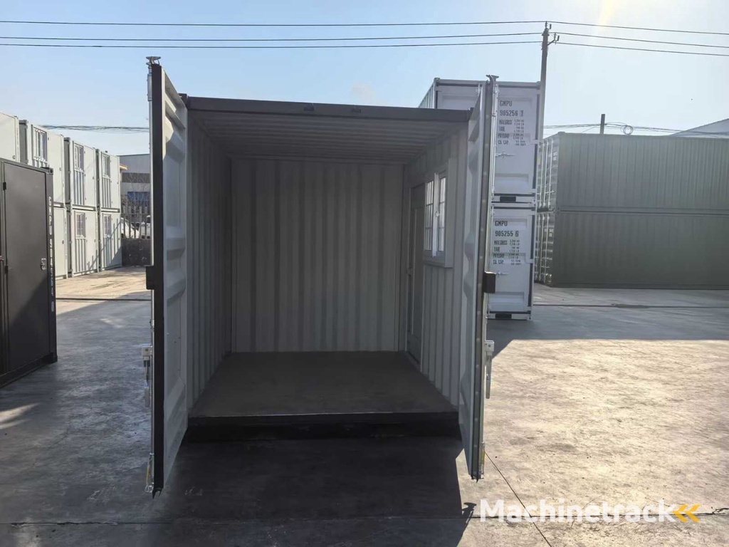 2025 Rhino-Cross-Containers 7ft Schwarz Schiffscontainer mit Tür und Fenster