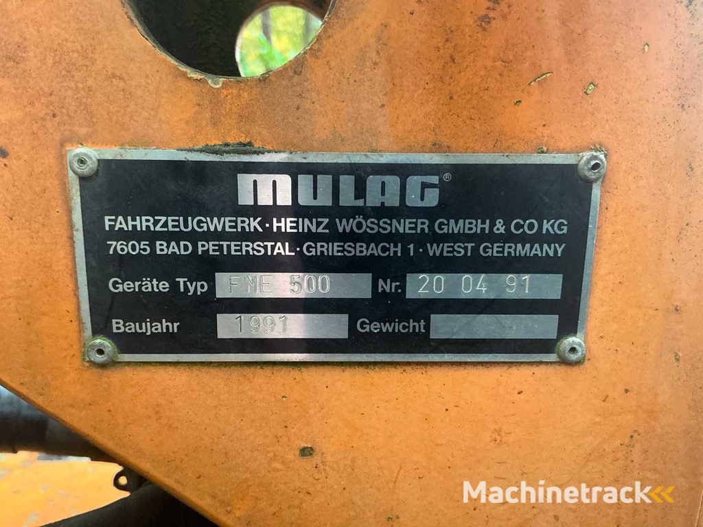 1998 Fendt Xylon 524 All-wheel drive agricultural tractor with Mulag FME 500 flail mower