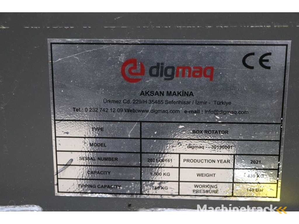 Digmaq - Kastenrotator Tragfähigkeit 1500kg 2021 - Zubehör für Gabelstapler