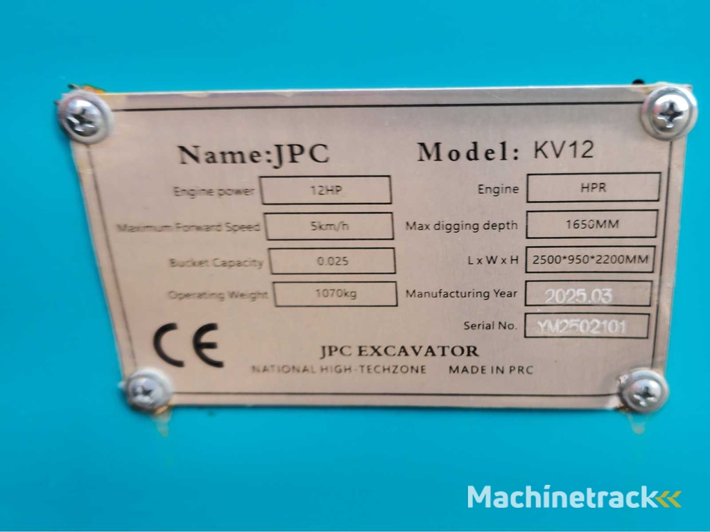 2025 - JPC - KV12 - Blau - Minibagger