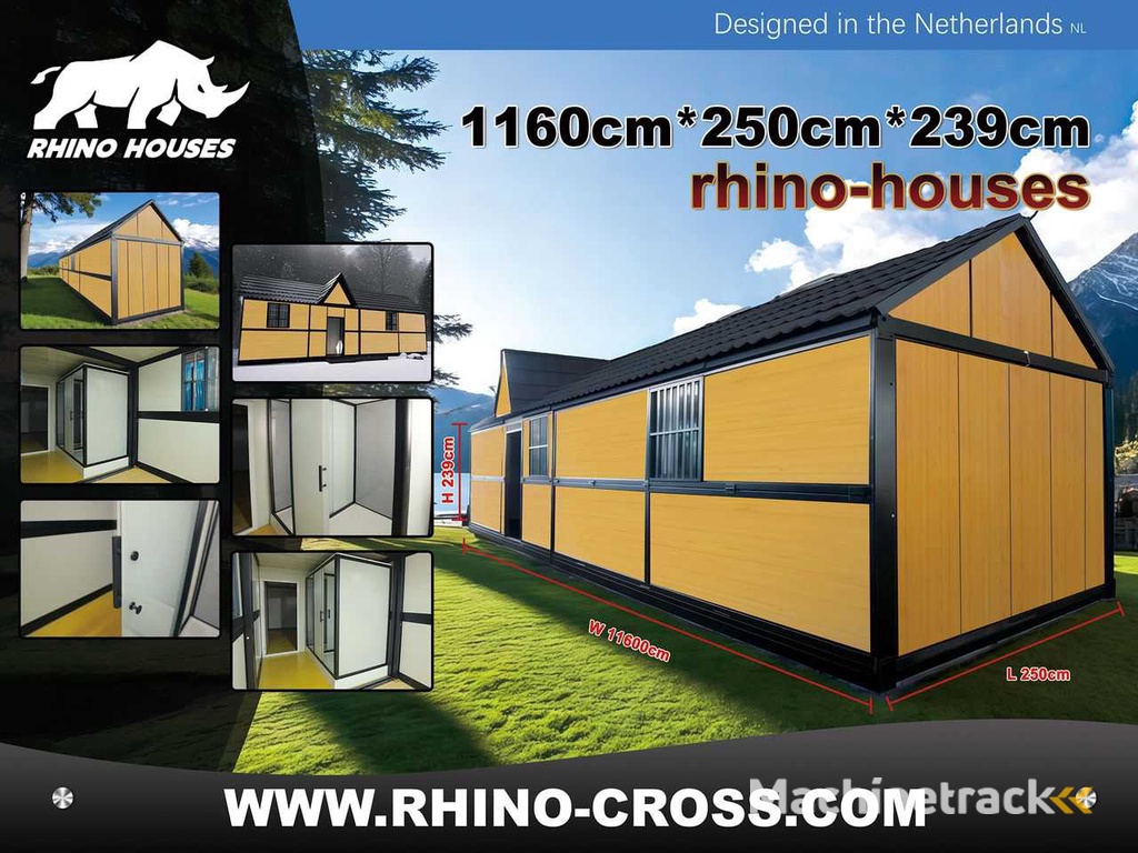 Rhino-Häuser 1160x250x239 cm 29 m2 Mobile Wohneinheit / Tiny House