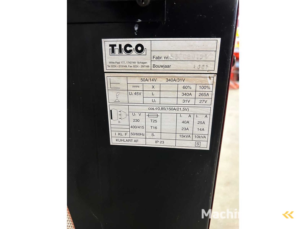 Tico LK320 MIG welding machine 400V.