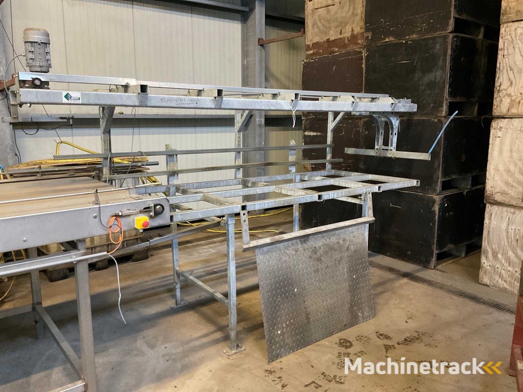 Kooy Waschanlage Transportsystem für Kisten