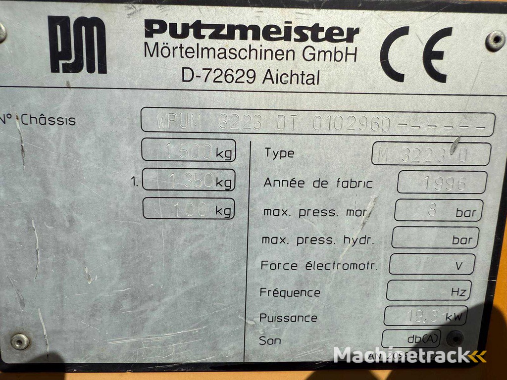 Putzmeister - 1996 - Mixokret M3223 D - Betonpumpe