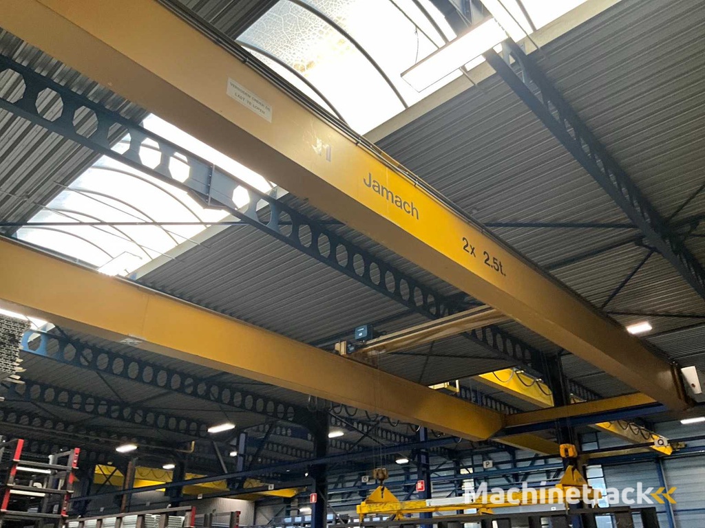 Rolbrug/bovenloophalkraan DEMAG-JAMACH 2x 2,5 ton