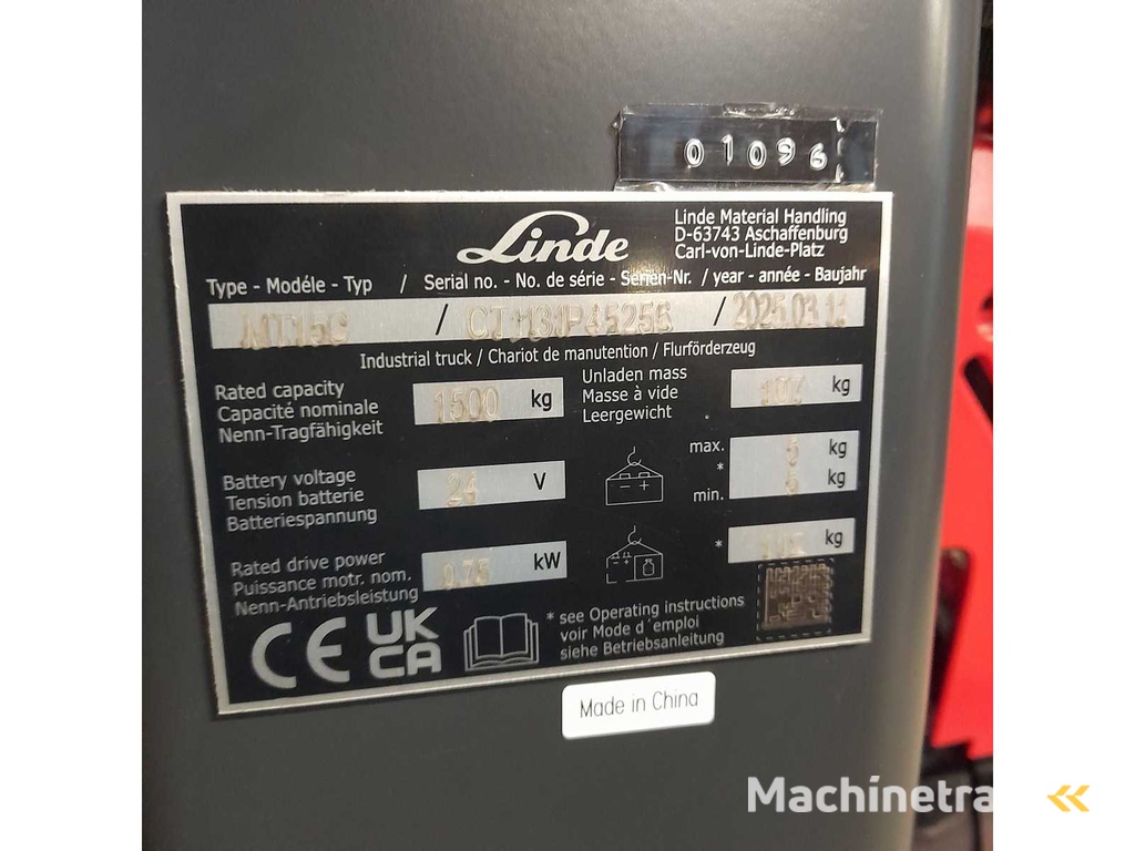 Linde MT150 Unbenutzte Elektro-Niederhubwagen